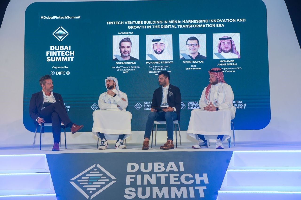 Dipesh Savani on the Fintech Venture Building in MENA panel at Dubai Fintech Summit